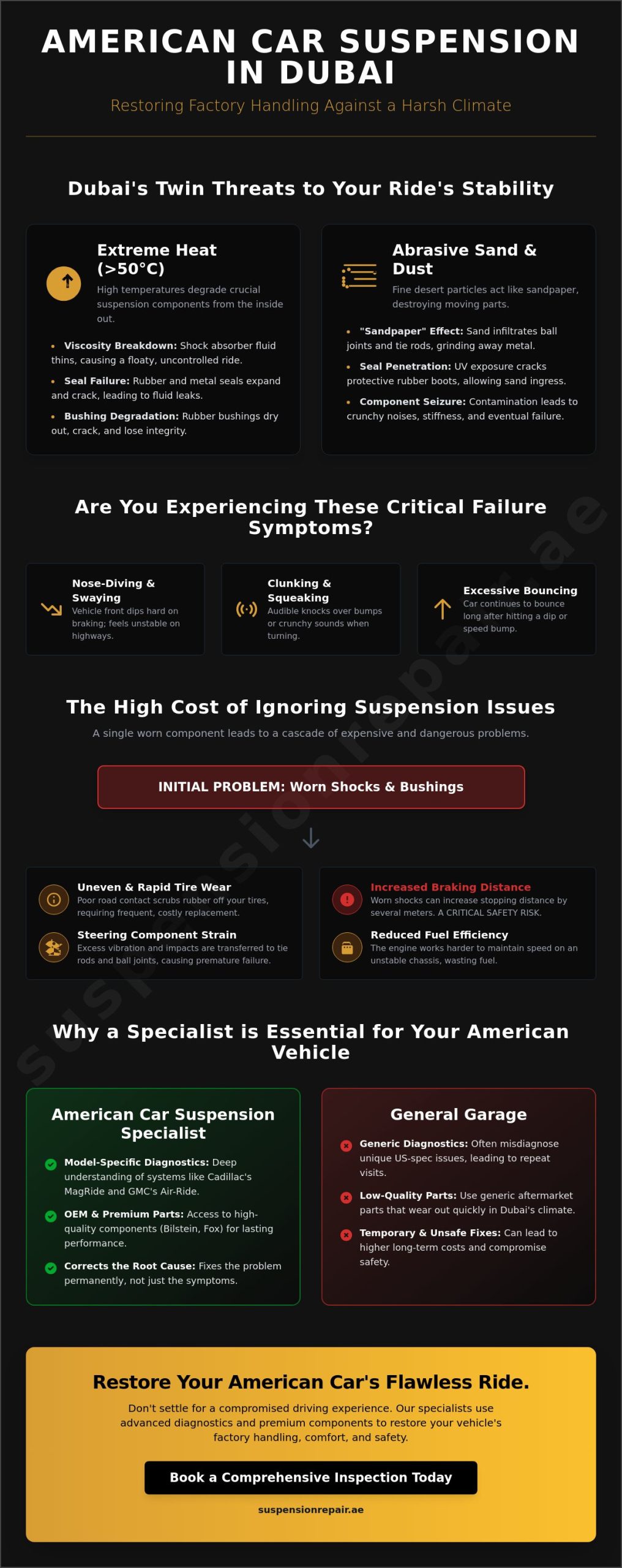American Car Suspension Repair Dubai: The Ultimate Specialist Guide