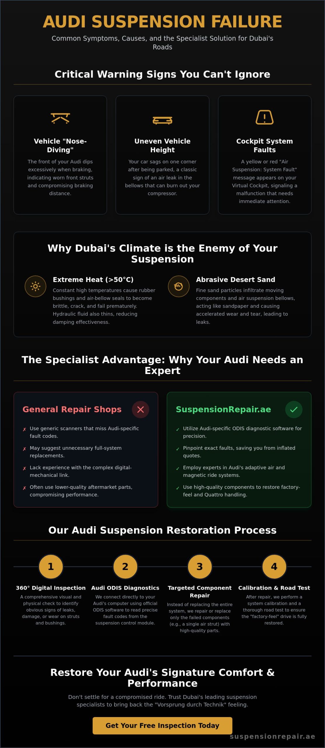 Audi Suspension Repair Dubai: Specialist Solutions for a Precision Drive