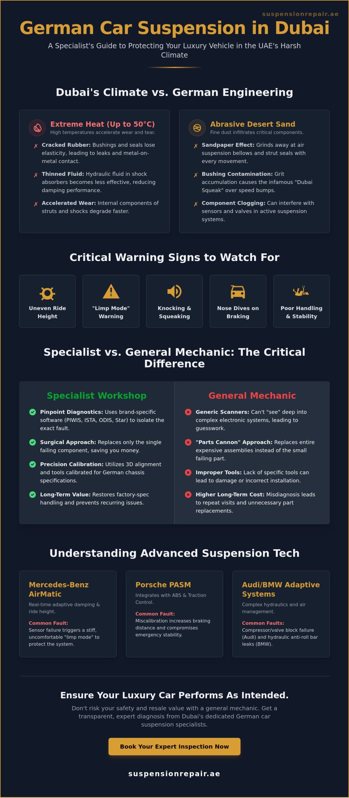 German Car Suspension Specialist Dubai: The Ultimate Guide to Precision Repair 2026