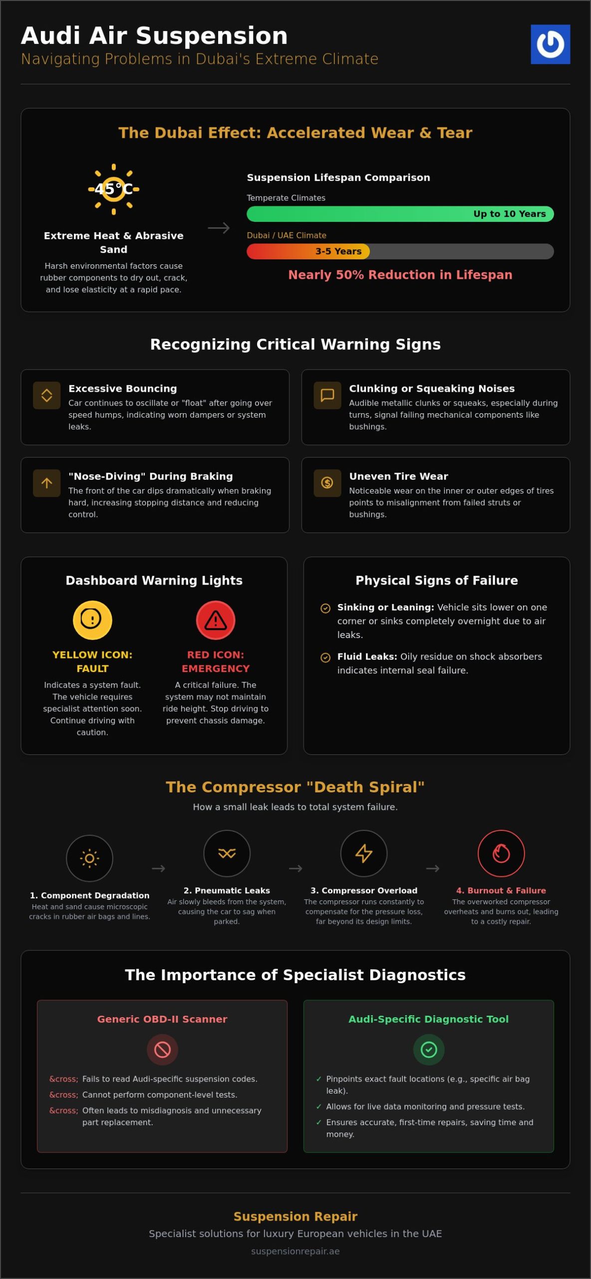Audi Suspension Problems: A Specialist Guide to Symptoms and Repairs (2026)