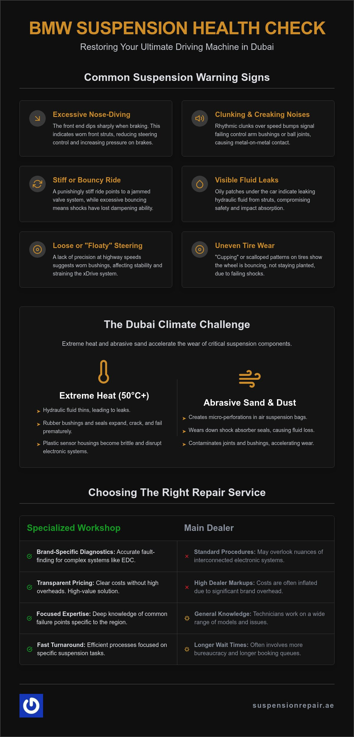 BMW Suspension Repair Dubai: Specialist Solutions for the Ultimate Driving Machine